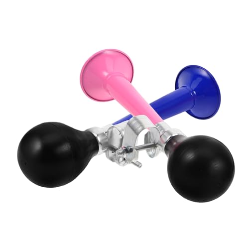 SUPVOX 2Pcs Bike Horn Loud Air Horns for Adults Clear Sound for Mountain Bikes Golf Carts Scooters Quick Installation Metal Plated Design
