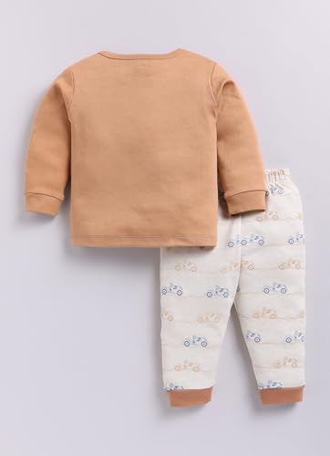 Image of Smart Baby Full Sleeve T-Shirt and Pyjama Set | 100% Cotton Interlock Fabric | Newborn to 6 Months Infant Wear | Soft & Lightweight Baby Suit for Boys & Girls