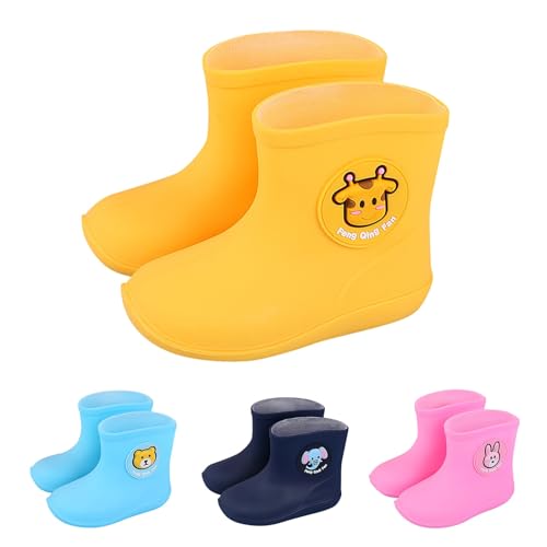 Kids Rain Boots for Boys Girls PVC Cartoon Rubber Rain Non-Slip Shoes Waterproof Baby Easy-On Lightweight Boots2