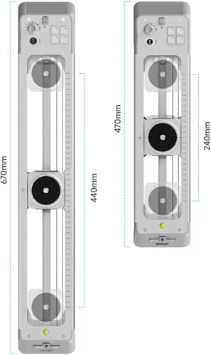 Image of Motorized Camera Slider with 125 Panorama Rotating Track Dolly, 5.5-11Lbs Load Capacity, Buttons and App Control for Video Shooting,Smooth Operation (40cm)
