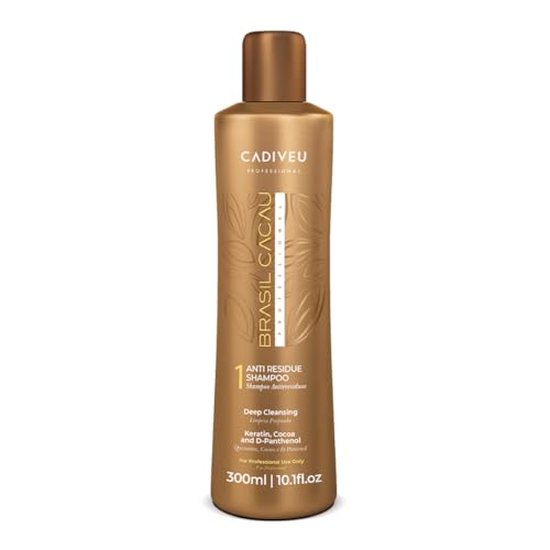 Brasil Cacau Anti Residue hair Shampoo with Keratin, cocoa and d-panthenol for deep cleaning, freezy, dull, dry and damaged hairs, restores shine, softness and rejuvinates the hair – 300ml