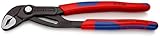 KNIPEX Cobra Wasserpumpenzange, 250 mm, Muttern bis 46 mm, Rohre bis 52 mm, Feinverstellung per Knopfdruck, Rohrzange, 87 02 250