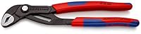 KNIPEX Cobra Wasserpumpenzange, 250 mm, Muttern bis 46 mm, Rohre bis 52 mm, Feinverstellung per Knopfdruck, Rohrzange, 87 02 250