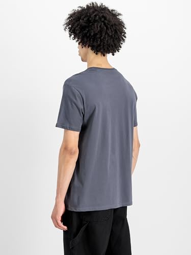 Alpha Industries Basic T-Shirt T-Shirt für Herren Greyblack/Black – Ansicht 5