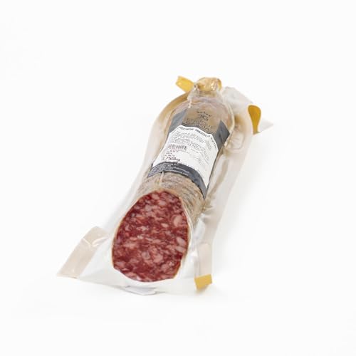 ENRIQUE GARCÍA - Salchichón Ibérico Extra, Media Pieza Envasada al Vacío, 650 g Aprox