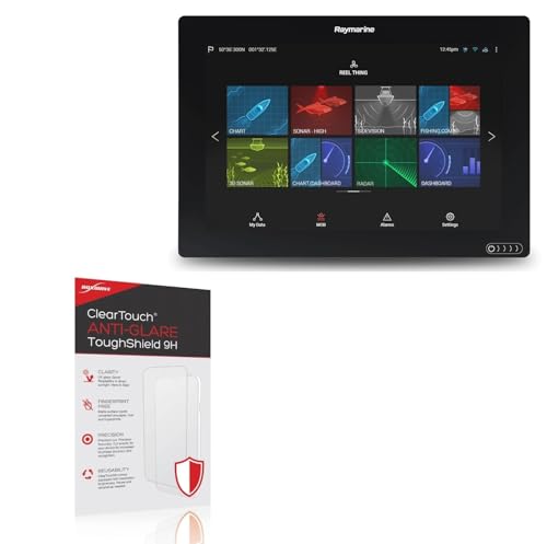 BoxWave Screen Protector Compatible with Raymarine Axiom 12 - ClearTouch Anti-Glare ToughShield 9H (2-Pack), Anti-Glare 9H Tough Flexible Film Screen Protector