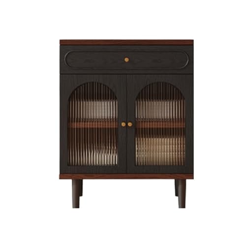 FZL02068LM Gabinete de Cocina Aparador pequeño Retro de Cristal for el hogar, salón, almacenaje Multifuncional, Ideal for té o como Espacio Almacenamiento en la Pared. 80 cm Muebles De Comedor