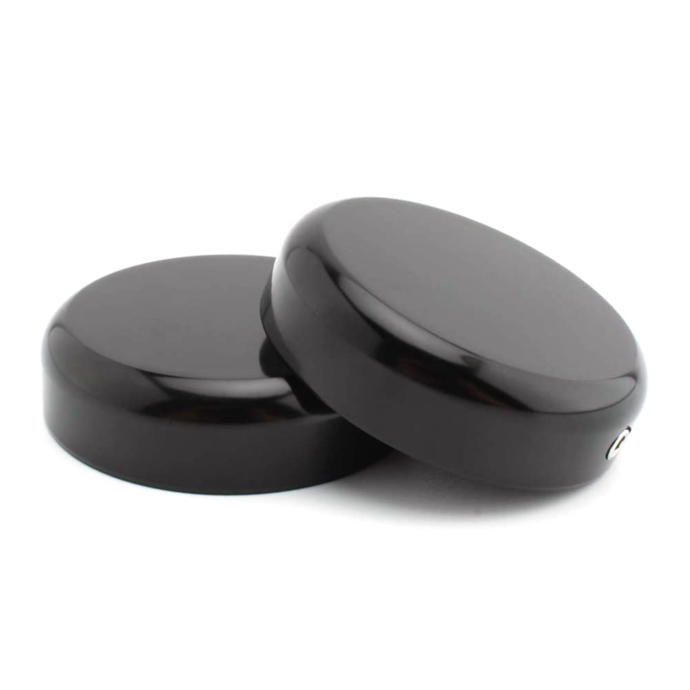 バイク　ハーレーダビッドソン　ストリートボブ　フォークキャップ　フォークカバー フロントフォークカバー 黒アルミニウム ハーレーソフテイルm8