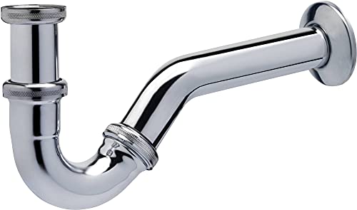 Viega 103 781 Röhrensifon Modell 5535 für Bidet, 1 1/4', NW 32 mm, chrom