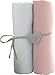 Set mit 2 Spannbettlaken Weiß/Rosa Babycalin - 70x140 cm