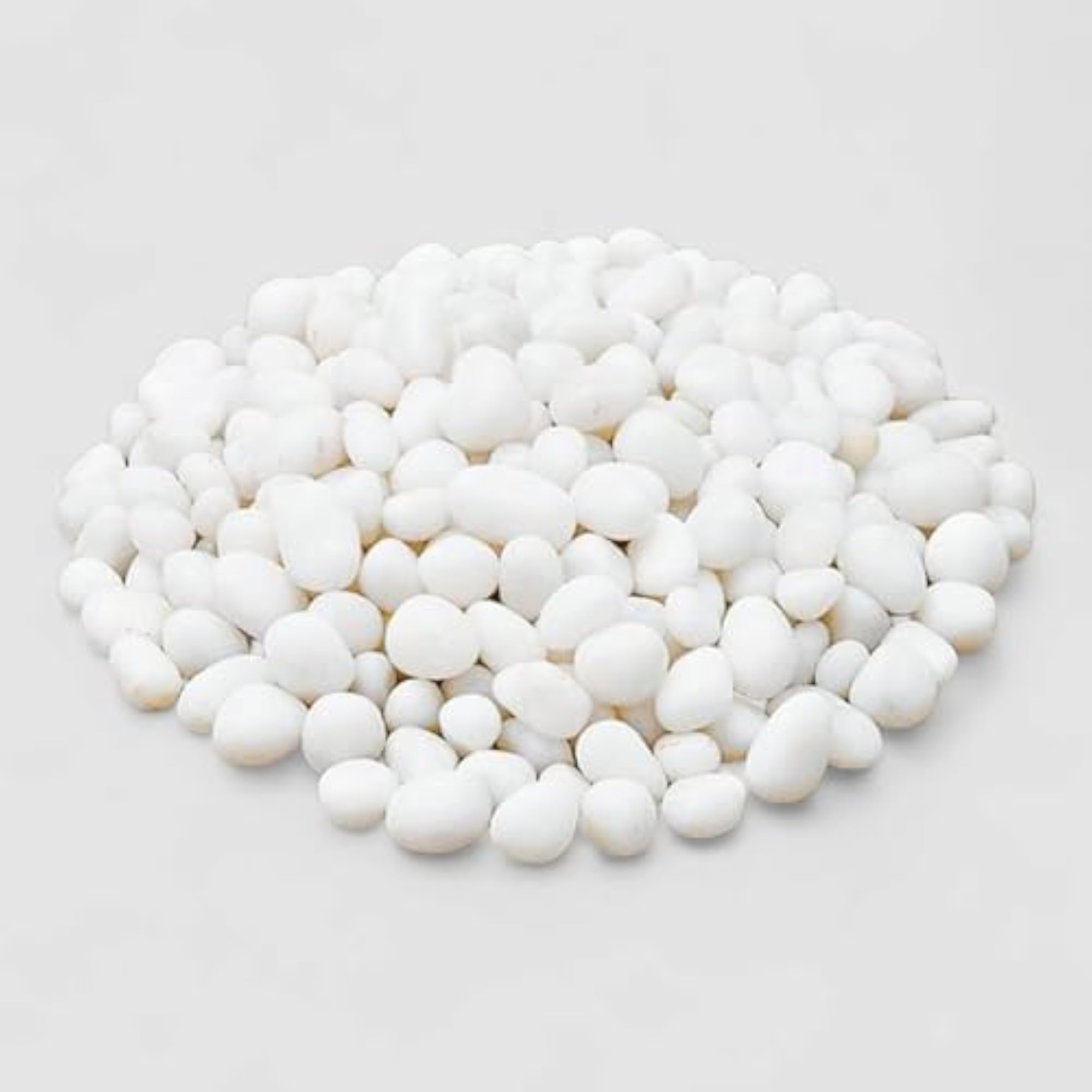 Natural White Polished Rodi Pebbles for Terrarium Decoration