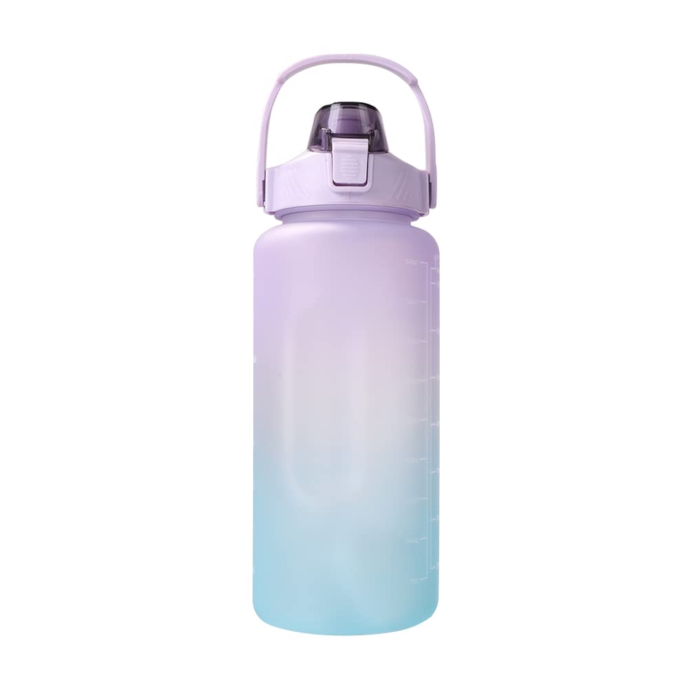Gourde Sport 2 Litres MOMSIV - Sans BPA, Avec Paille Et Graduations - Tritan, étanche, Pour Vélo Et Gym - 9