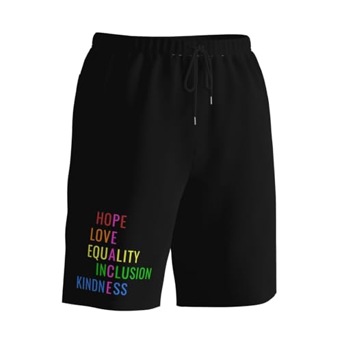 Love Peace Equality Inclusion Kindness Hope Men's Quick-Dry Board Shorts 7" - Swim Trunks Summer Hawaii Beach2