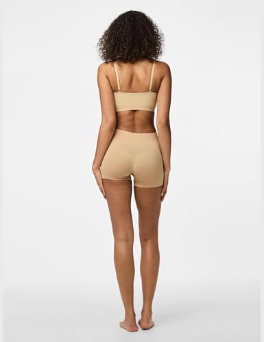 Pieces Pclondon Mini Shorts Noos Slip, Beige (Nature Nature), 40 (Taglia Produttore: L/Xl) Donna - 4