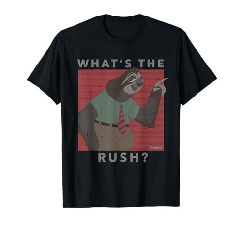 Disney Zootopia Flash What's The Rush T-Shirt Small