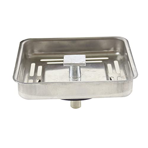 Tapón de agua para fregadero, 78 mm, escurridor cuadrado de malla antiobstrucción para cocina, baño, bañera, drenaje de suelo, lavabo