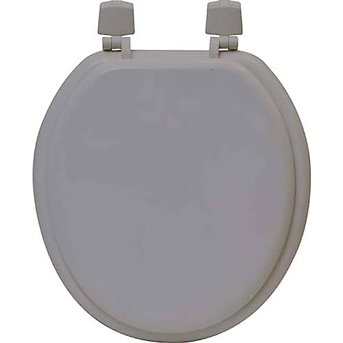 EVIDECO Abattant WC rond en bois moulé marron taupe 4105165