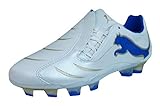 PUMA PowerCat 2.10 FG Jungen Leather Fußballschuhe-White-38