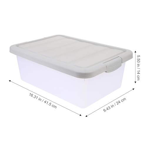 Boîte de rangement plastique avec couvercle bac empilable multifonction - 3