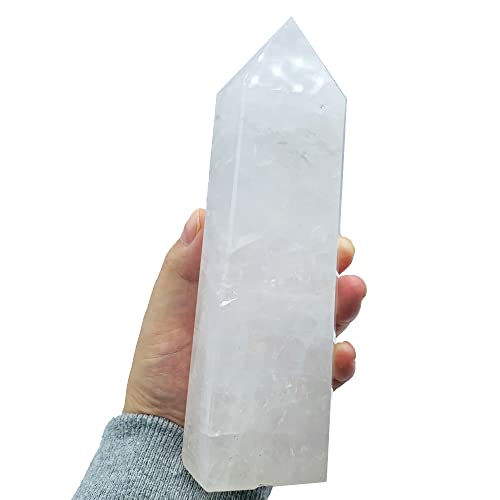 900g-1000g Natural White Clear Quartz Crystal Wand Quartz Point Crystal Healing Home Decoration