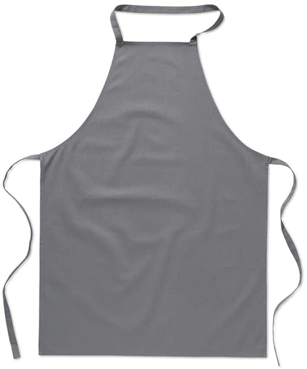 Full Length Apron Chef Kitchen Restaurant Cooking Cover,, GREY COLOR, THICK COTTON BLEND