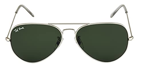 Image of Ted Smith Mens Womens Polycarbonate Uv Protection Metal Pilot Sunglasses