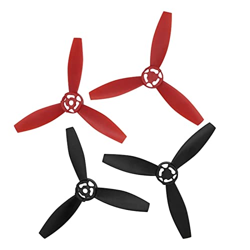 XEBRAD 4 Uds. De plástico Negro/Rojo CW/CCW Piezas de Drones RC hélices de Cuchillas, for Aviones Drone Parrot Bebop 2 hélice fueraborda(Rot)