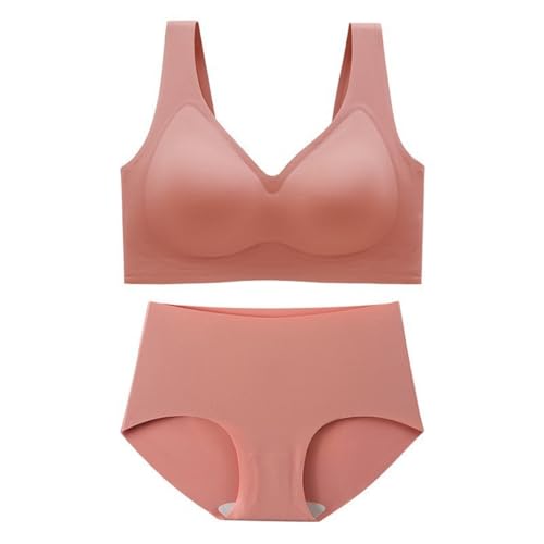 Soutien-gorge push-up sans armatures grande taille rose XXL