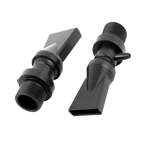 CAPASTEC Aquarium Nozzle Water Outlet, Duckbill Nozzle Water Outlet Return Pipe Plumbing for Aquarium Fish Tank(Black, 2Pcs)