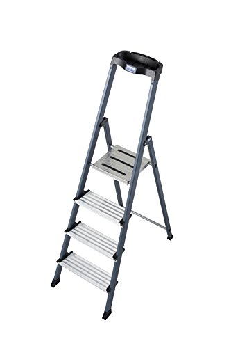 Preisvergleich Produktbild KRAUSE Stehleiter Securo eloxiert, 4 Stufen, 126429