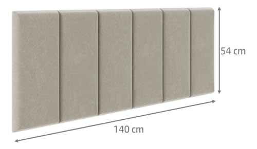 Conjunto Cabeceira Cama Casal 1,40 Com kit 2 Criado Quarto Milena (Branco - Bege)