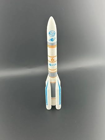 3D CUBES Model Kit Plastic Rockets, 1:72 Scale, Grey and Orange, Figure Toy 1