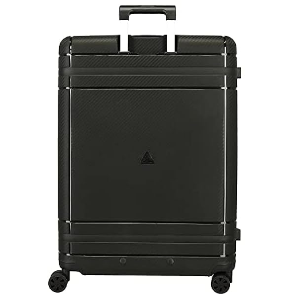 Movom Dimension koffer, middelgroot, zwart, 44 x 66 x 27 cm, stijf, polypropyleen, sluiting TSA 78 l, 3,82 kg, 4 dubbele wielen, Blanco Y Gris, Middelgrote koffer