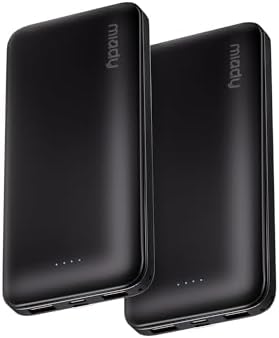 Miady 2-Pack Portable Charger, Slim 10000mAh Power Bank Travel Ba...