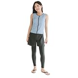 [RAVIR] 【ラヴィール】水着 レディース 体型カバー 4点セット 女性用水着 レギンス フィットネス ライトブルー/ボーダー LLサイズ