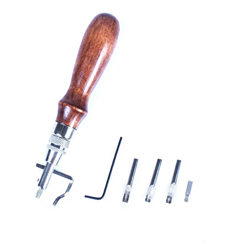 Citian 7pcs Pro Adjustable Leather Stitching Groover, Leather Edge Bevelers, DIY Leathercraft Working