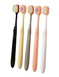 Easy Grip Manual Toothbrushes, Individual Soft Toothbrushes for Adults Extra Clean Toothbrush Set for Home 10 Count-Multicolor