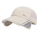 Sun Visor Hats Men, Adjustable Retractable Brim UV Protection Mesh Breathable Baseball Cap for Beach