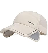 Sun Visor Hats Men, Adjustable Retractable Brim UV Protection Mesh Breathable Baseball Cap for Be...