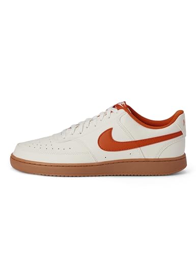 Nike Herren Court Vision Lo Sneaker, Sail/Campfire Orange/Gum Med B, 43