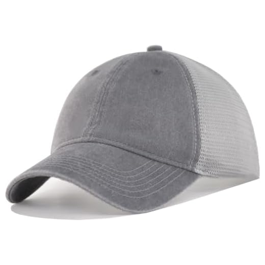 Vintage Washed Soft Trucker Hat (Size M, L, XL, XXL) Unstructured Snapback Baseball Dad Cap, Grey, One size