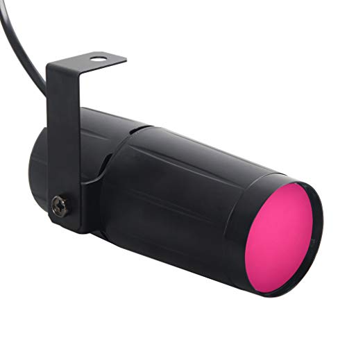 AUCD Mini Portable 3W Single Color LED Pinspot Beam Lamp Landscape Spotlights DJ Show Stage Lighting LE-M02 Pink