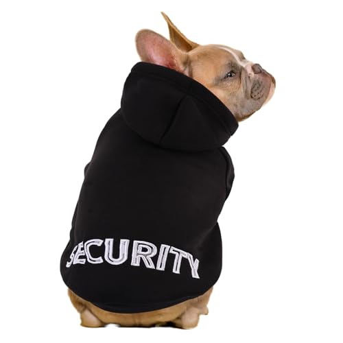Image of SAWMONG Dog Hoodie,Flannel Pet Hooded Sweater with Hat Puppy Pullover Sweater Shirt,Dog (Security Black,3XL)