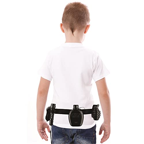 Dress Up America Police Officer SWAT Role Play Set For Kids - Police Pretend Play Accessory Set – Police Force Set Includes Plastic Sword and Binoculars Shield, Adjustable Belt, Flashlight & More