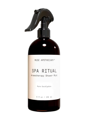 Muse Apothecary Spa Ritual Pure Eucalyptus Oil Shower Mist - Eucalyptus Spray for Shower, Spa, Bath, and Linen - Aromatherapy Eucalyptus Essential Oil Spray - 8oz