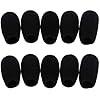 pistro 10pcs Black Microphone Windscreen Covers, Sponge Wind Muffs for Conference Gooseneck Microphones, Anti-Dirt and Noise, Wind Protection Shields #2