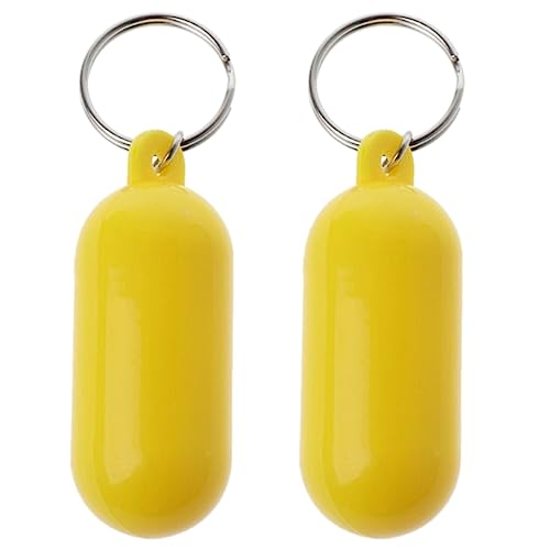 hejhncii 2 Pieces Floating Keychain Pills-Shape Float Key Rings For Boat Sailings Kayak Surfing Floating Key Chain Lightweight Keychain