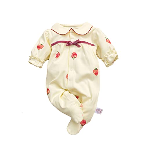 KIDDLETOWN Vêtements Ensemble Nouveau Née Bébé Fille, Bébé Pyjama Filles recouvre les pieds, coton à manches longues Body Combinaison, Tenue de Naissance,...