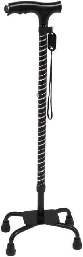 BIANRUNCanes Walking Stick Aluminum Alloy Elderly Four-Legged Walking Stick Telescopic Height-Adjustable Illuminated Walking Stick,Crutches