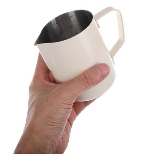Jarra para espumar leche de acero inoxidable y reutilizable para preparar café 8